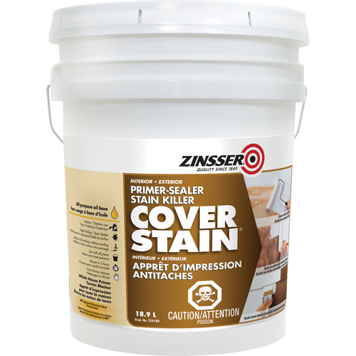 Cover Stain&reg; Oil-Base Primer Sealer, 18.9 L, Pail, White Helyx Safety & Industrial Supplies