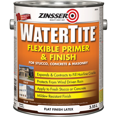 Couche primaire et de finition flexible et r&eacute;sistante aux intemp&eacute;ries Watertite, 3,55 L, Gallon, Blanc Helyx Safety & Industrial Supplies