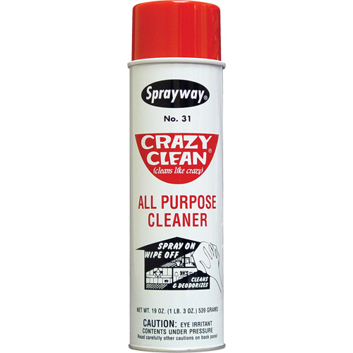 Nettoyant tout usage Crazy Clean, 20 oz, Canette a&eacute;rosol Helyx Safety & Industrial Supplies