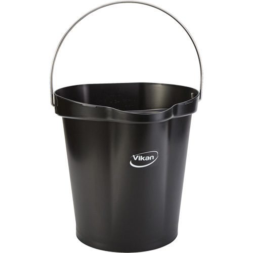 Food Hygiene Bucket, Black, 3 US gal. Helyx Safety & Industrial Supplies