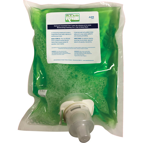 Savon hydratant pour le corps et les cheveux, 1 L, Pomme verte, Sac-cartouche Helyx Safety & Industrial Supplies