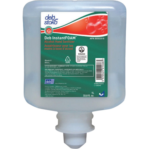 InstantFoam&reg; Hand Sanitizer, 1000 ml, Refill, 70% Alcohol Helyx Safety & Industrial Supplies