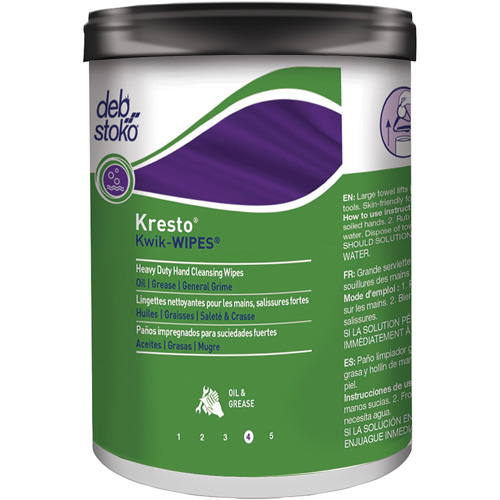 Serviettes Kresto Kwik-Wipes, 70 lingettes, 12" x 10" Helyx Safety & Industrial Supplies