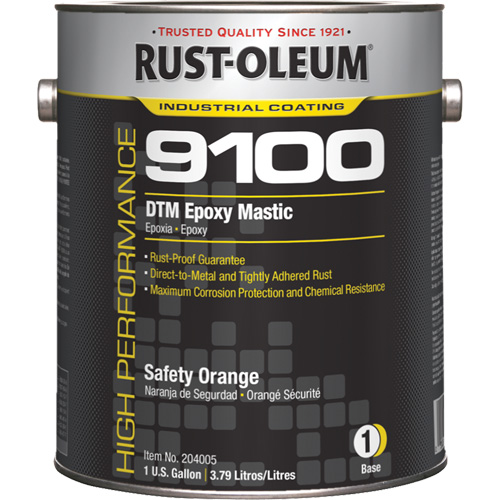 Base de mastic &eacute;poxy DTM du syst&egrave;me 9100, Orange s&eacute;curit&eacute;, Gallon Helyx Safety & Industrial Supplies