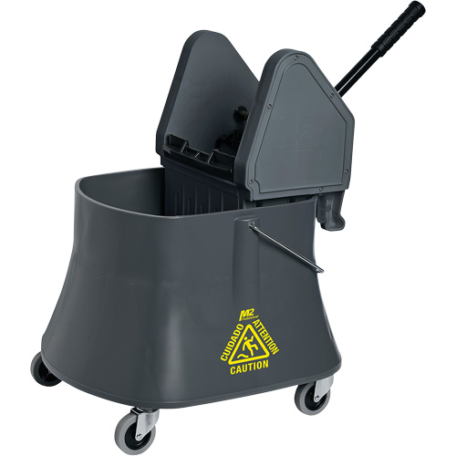 Champ Bucket & Wringer Combo, Down Press, 10 US Gal.(40 Quart), Grey Helyx Safety & Industrial Supplies