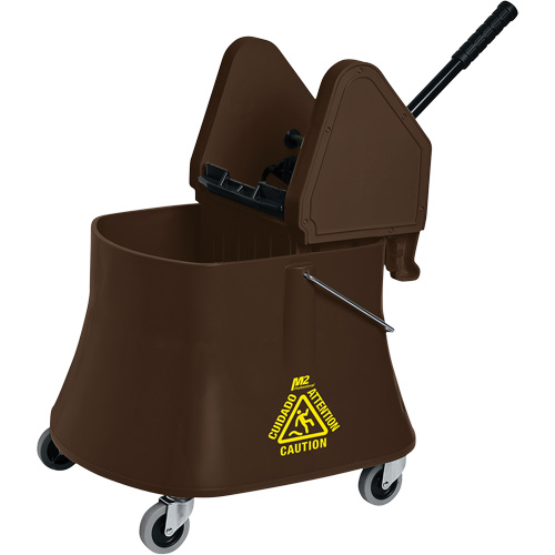 Champ Bucket & Wringer Combo, Down Press, 10 US Gal.(40 Quart), Brown Helyx Safety & Industrial Supplies