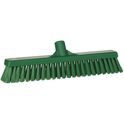 T&ecirc;te de balai-brosse &agrave; soies combin&eacute;es, Crins Cors&eacute;/Fin, 16-1/2", Polyester, Vert Helyx Safety & Industrial Supplies