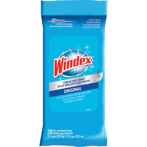 Windex&reg; Glass & Surface Wipes, Packets Helyx Safety & Industrial Supplies