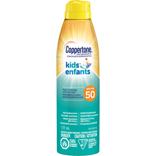 Kids Water Resistant Sunscreen, SPF 50, Aerosol Helyx Safety & Industrial Supplies
