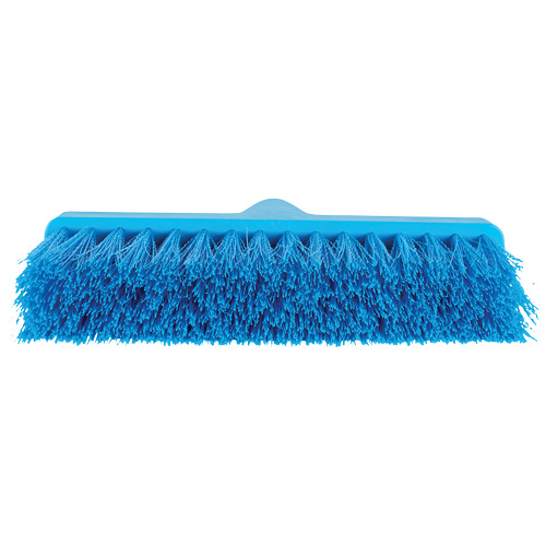 ColorCore Angle Head Broom, Medium Bristles, 10", Polypropylene, Blue Helyx Safety & Industrial Supplies