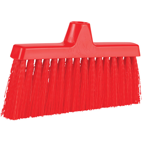 ColorCore Angle Head Broom, Medium Bristles, 10", Polypropylene, Red Helyx Safety & Industrial Supplies