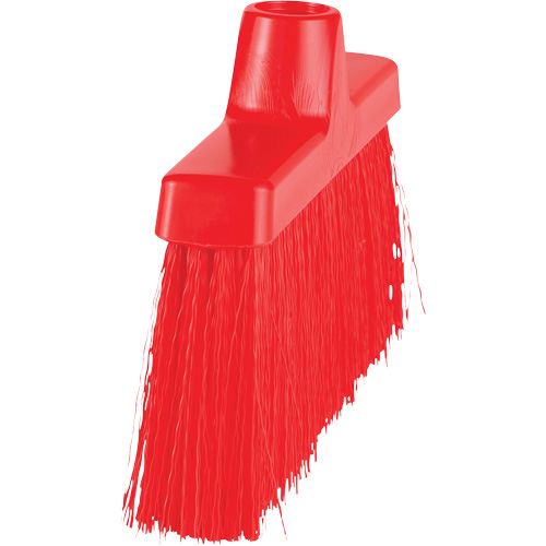 ColorCore Angle Head Broom, Medium Bristles, 10", Polypropylene, Red Helyx Safety & Industrial Supplies
