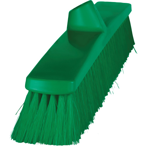 ColorCore Push Broom, Fine Bristles, 24", Polypropylene, Green Helyx Safety & Industrial Supplies