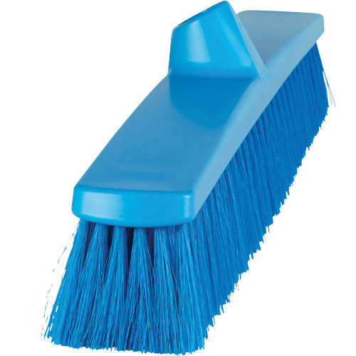 ColorCore Push Broom, Fine Bristles, 24", Polypropylene, Blue Helyx Safety & Industrial Supplies