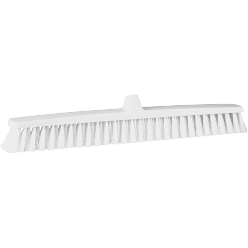 ColorCore Push Broom, Fine Bristles, 24", Polypropylene, White Helyx Safety & Industrial Supplies