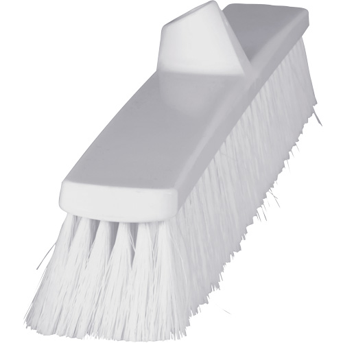 ColorCore Push Broom, Fine Bristles, 24", Polypropylene, White Helyx Safety & Industrial Supplies