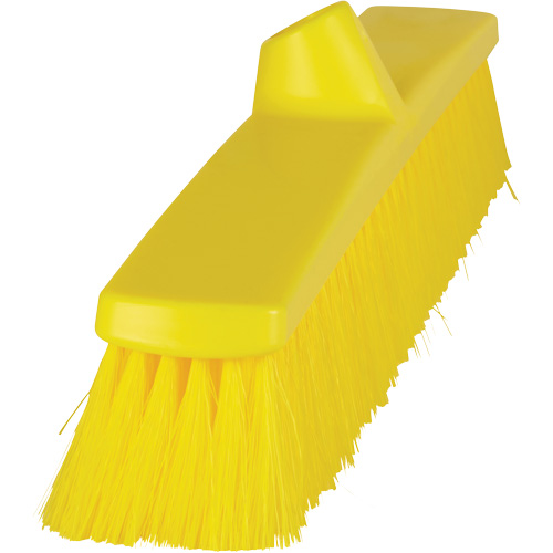 ColorCore Push Broom, Fine Bristles, 24", Polypropylene, Yellow Helyx Safety & Industrial Supplies
