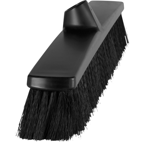 ColorCore Push Broom, Fine Bristles, 24", Polypropylene, Black Helyx Safety & Industrial Supplies