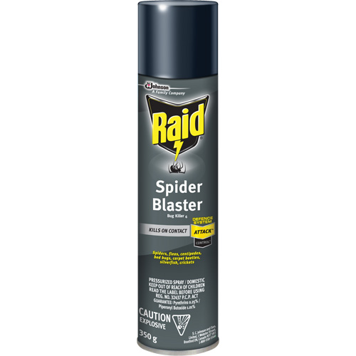 Raid&reg; Spider Blaster Bug Killer Insecticide, 350 g, Aerosol Can, Solvent Base Helyx Safety & Industrial Supplies