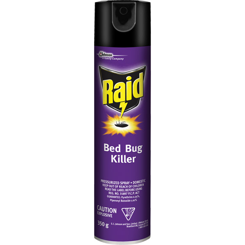 Raid&reg; Bed Bug Killer Insecticide, 350 g, Aerosol Can, Solvent Base Helyx Safety & Industrial Supplies