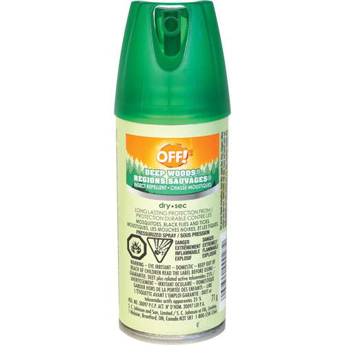 OFF! Deep Woods&reg; Insect Repellent, 25% DEET, Spray, 100 ml Helyx Safety & Industrial Supplies