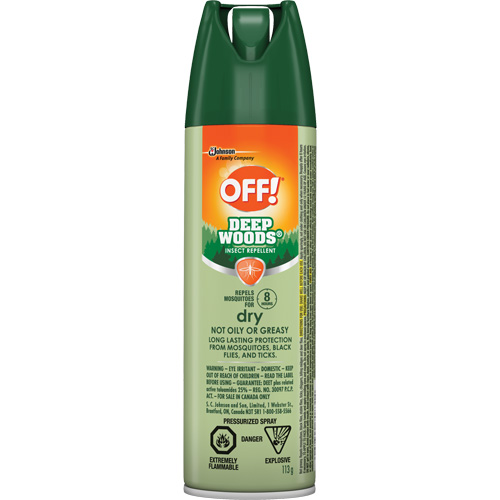 OFF! Deep Woods&reg; Insect Repellent, 25% DEET, Aerosol, 113 g Helyx Safety & Industrial Supplies