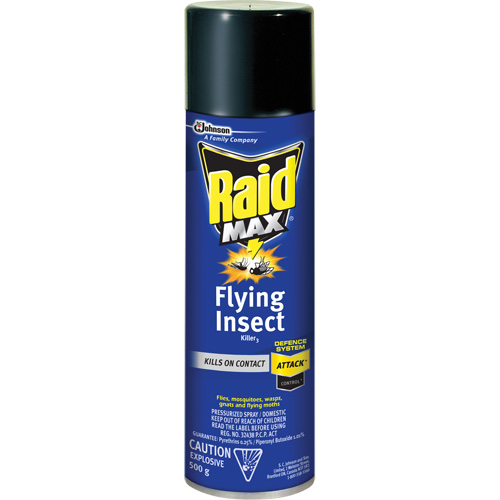 Insecticide contre les insectes volants Raid Max, 500 g, Canette a&eacute;rosol, &agrave; base de solvant Helyx Safety & Industrial Supplies