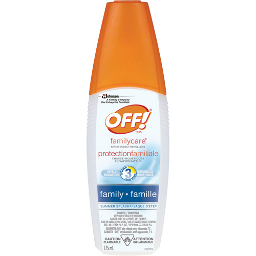 OFF! FamilyCare&reg; Summer Splash&reg; Insect Repellent, 7% DEET, Spray, 175 ml Helyx Safety & Industrial Supplies