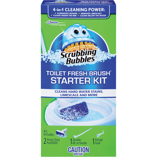 Scrubbing Bubbles&reg; Fresh Brush&reg; Toilet Brush Starter Kit, Refill Helyx Safety & Industrial Supplies