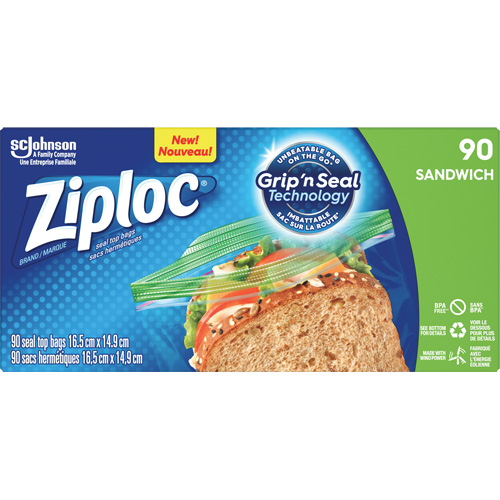 Sacs &agrave; sandwichs Ziploc Helyx Safety & Industrial Supplies