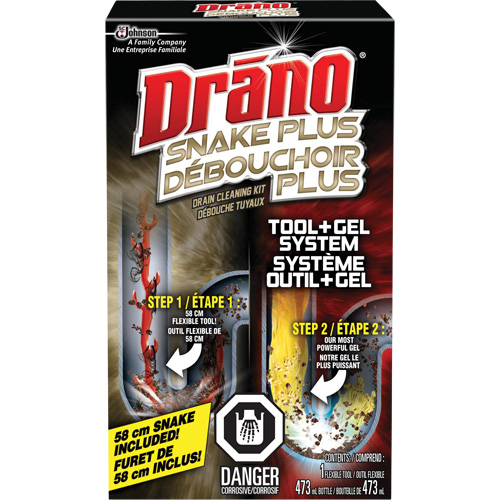 Trousse de furet et gel d&eacute;boucheur pour tuyaux de Drano Helyx Safety & Industrial Supplies