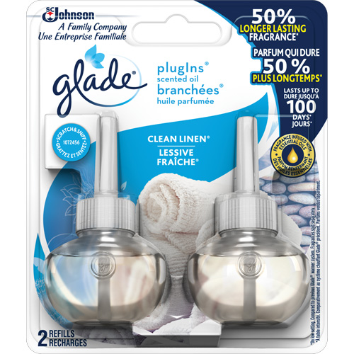 Glade&reg; PlugIns&reg; Scented Oil Refills, Clean Linen&reg;, Cartridge Helyx Safety & Industrial Supplies