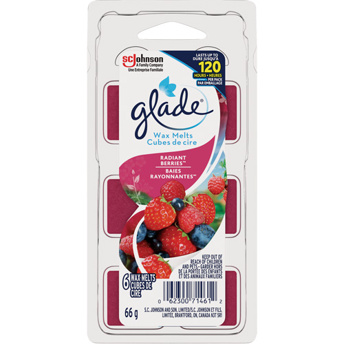 Cubes de cire parfum&eacute;e Glade, Radiant Berries Helyx Safety & Industrial Supplies