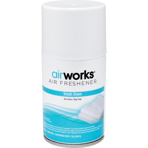 AirWorks&reg; Metered Air Fresheners, Fresh Linen, Aerosol Can Helyx Safety & Industrial Supplies
