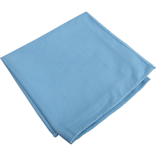 Specialty Glass & Mirror Suede Cloths, Microfibre, Blue Helyx Safety & Industrial Supplies