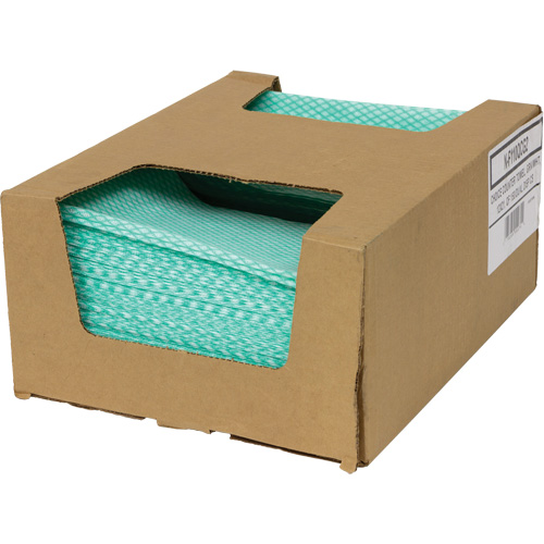 SaniWorks&reg; Choice Counter Cloths, Green/White Helyx Safety & Industrial Supplies