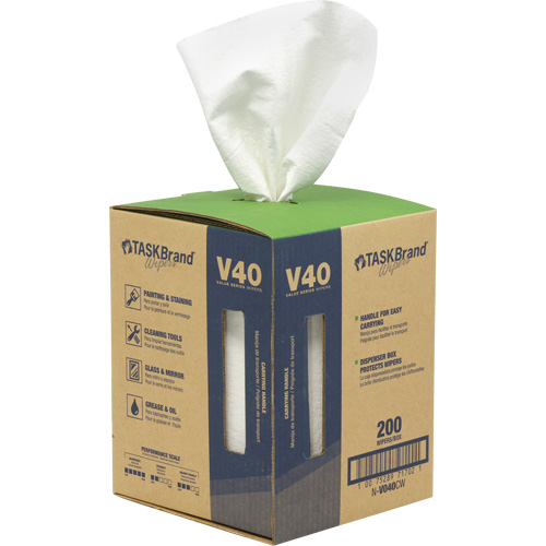 TaskBrand&reg; V40 Value Series Wipers, All-Purpose, 12" L x 10" W Helyx Safety & Industrial Supplies