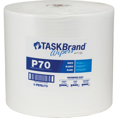 TaskBrand&reg; P70 Premium Series Wipers, Heavy-Duty, 13" L x 12" W Helyx Safety & Industrial Supplies