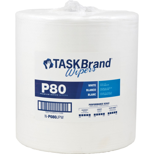 Chiffons de premi&egrave;re qualit&eacute; P80 TaskBrand, Robuste, 13" lo x 12" la Helyx Safety & Industrial Supplies
