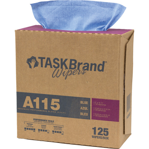 TaskBrand&reg; A115 Advanced Performance Wipers, Heavy-Duty, 16-3/4" L x 12" W Helyx Safety & Industrial Supplies