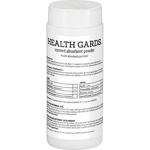 Health Gards&reg; Scented Absorbent Powder, 16 oz., Can Helyx Safety & Industrial Supplies