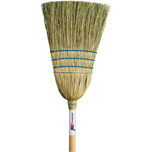 Heavy-Duty Corn Broom, 3-String, Wood Handle Helyx Safety & Industrial Supplies