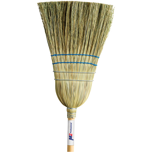 Heavy-Duty Corn Broom, 2-String, Wood Handle Helyx Safety & Industrial Supplies