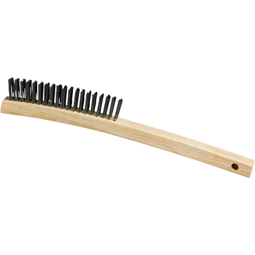Scratch Brush, Steel, 3 x 19 Wire Rows, 13-3/4" Long Helyx Safety & Industrial Supplies