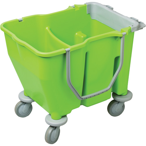 Seau double pour vadrouille avec essoreuse, Capacit&eacute; de 3,75 gal. US (60 pintes), Vert Helyx Safety & Industrial Supplies