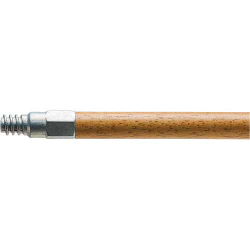 Handle with Metal Tip, Wood, ACME Threaded Tip, 1-1/8" Diameter, 60" Length Helyx Safety & Industrial Supplies