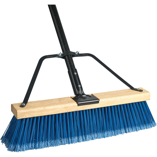 Ryno Push Broom with Braced Handle, 36", Fine, PVC Bristles Helyx Safety & Industrial Supplies
