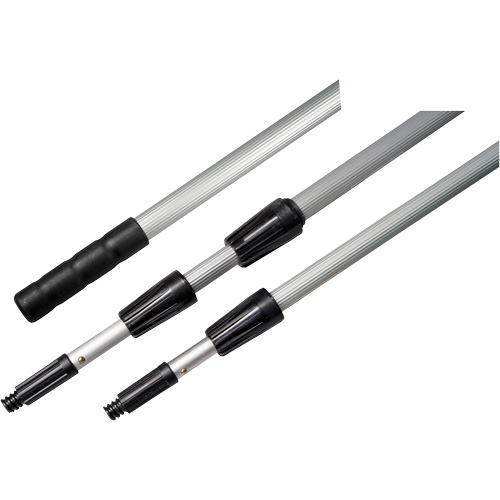 3-Piece Extension Handle, Aluminum, Telescopic, Threaded Taper Tip, 1" Diameter, 360" Length Helyx Safety & Industrial Supplies