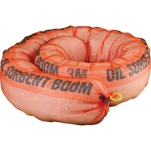 Petroleum Sorbent Boom, Oil Only, 1.5' L x 10" W, 69.3 gal Absorbancy Helyx Safety & Industrial Supplies