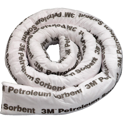 Petroleum Sorbent Double Boom, Oil Only, 8' L x 3" W, 15.7 gal Absorbancy Helyx Safety & Industrial Supplies